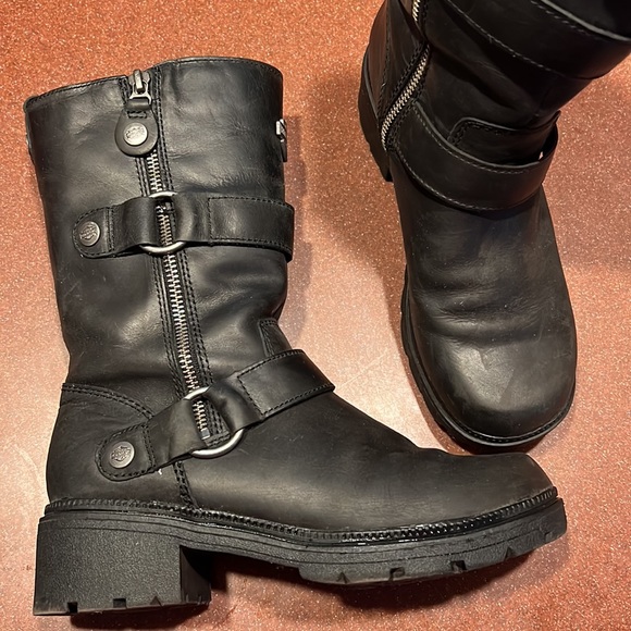 Black Harley Davidson Boots. Size 6. Great condition - Picture 2 of 6